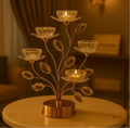 Golden Crystal Candle Holder Decorative Stand
