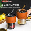 Bamboo Node Glass Straw Cup with Thickened Glass