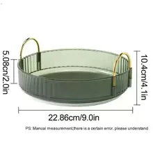 360 Rotating Makeup Organizer with Gold Handles