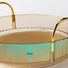 360 Rotating Makeup Organizer with Gold Handles