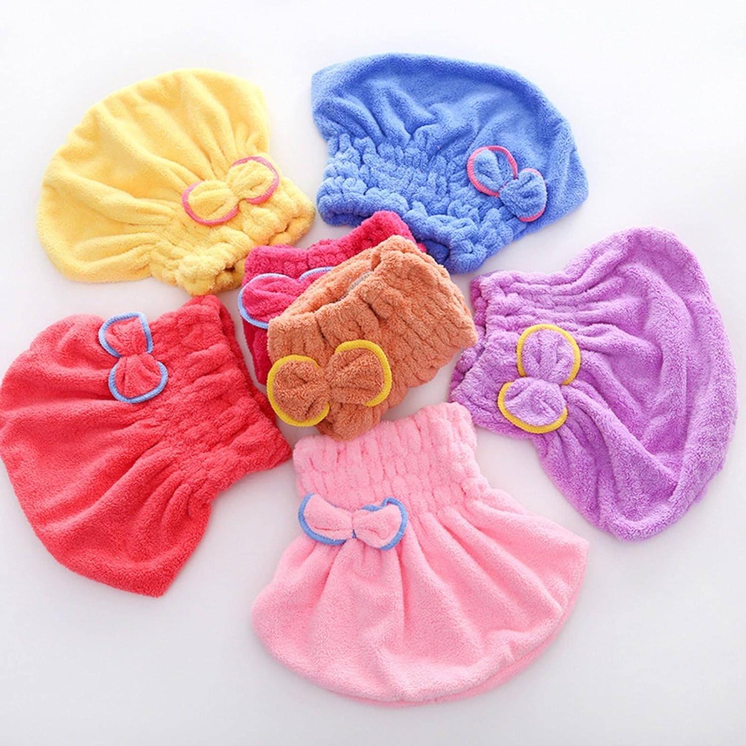 Flower Cap Towel – Quick Dry Microfiber Hair Wrap Turban