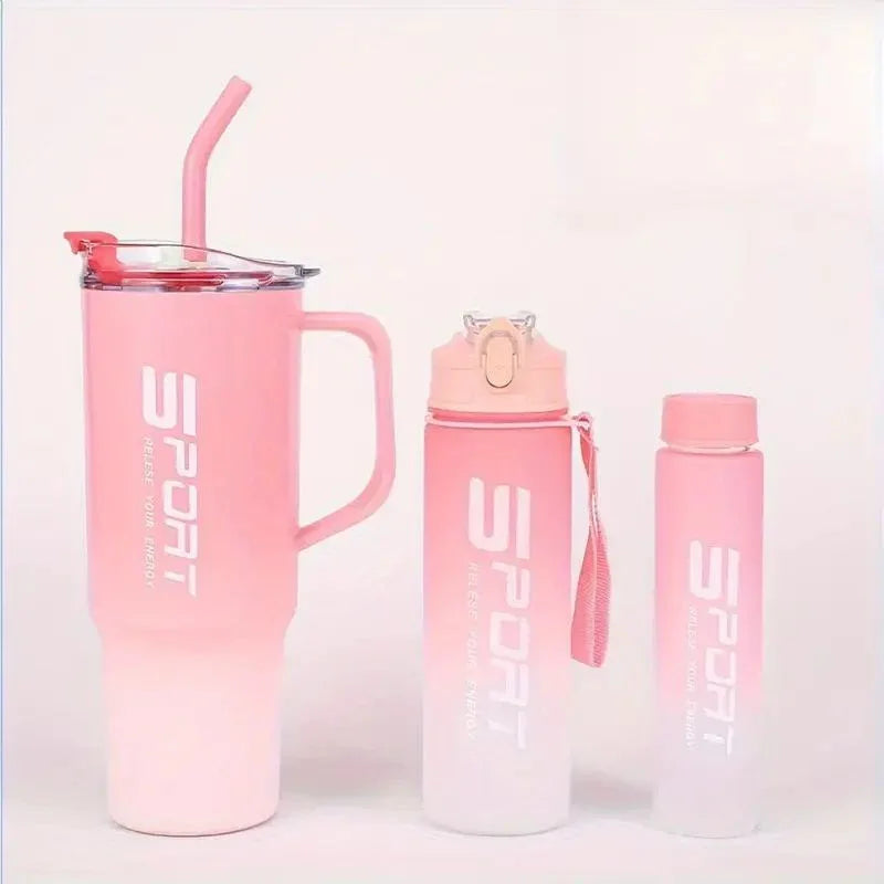 3 Pieces Water Bottle Set - Stylish & Durable