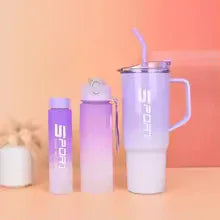 3 Pieces Water Bottle Set - Stylish & Durable