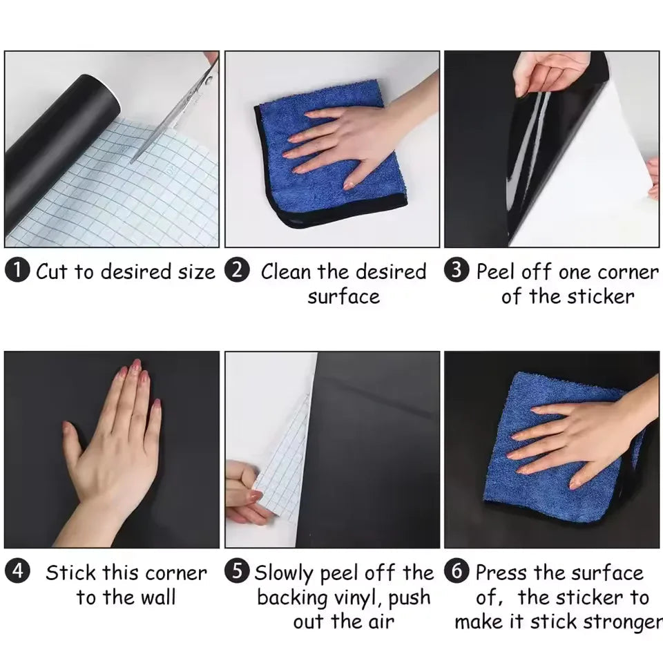 Large Blackboard Sticker for Wall - Reusable