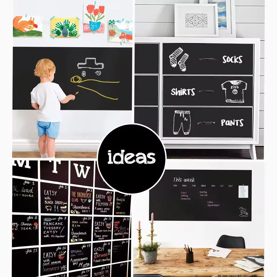 Large Blackboard Sticker for Wall - Reusable