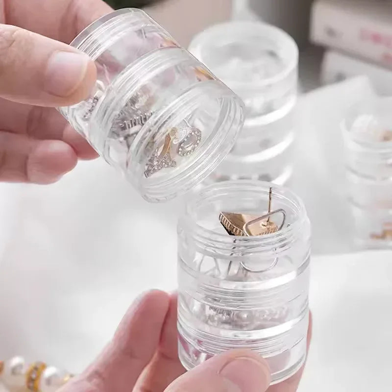 5 Layer Jewelry Storage Box Clear Organizer