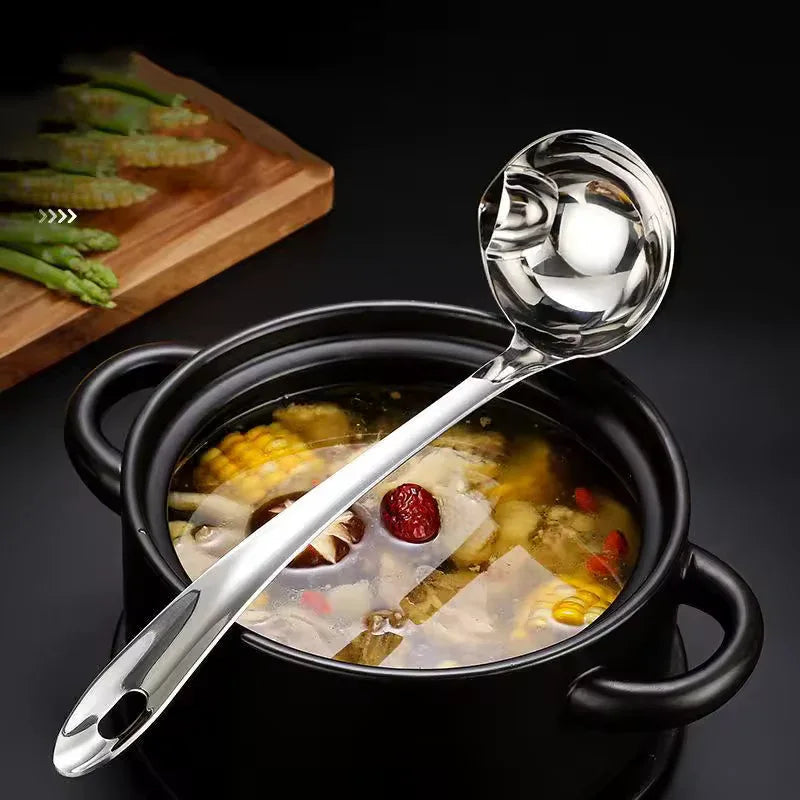 Stainless Steel Oil Separator Spoon - Durable Kitchen Tool