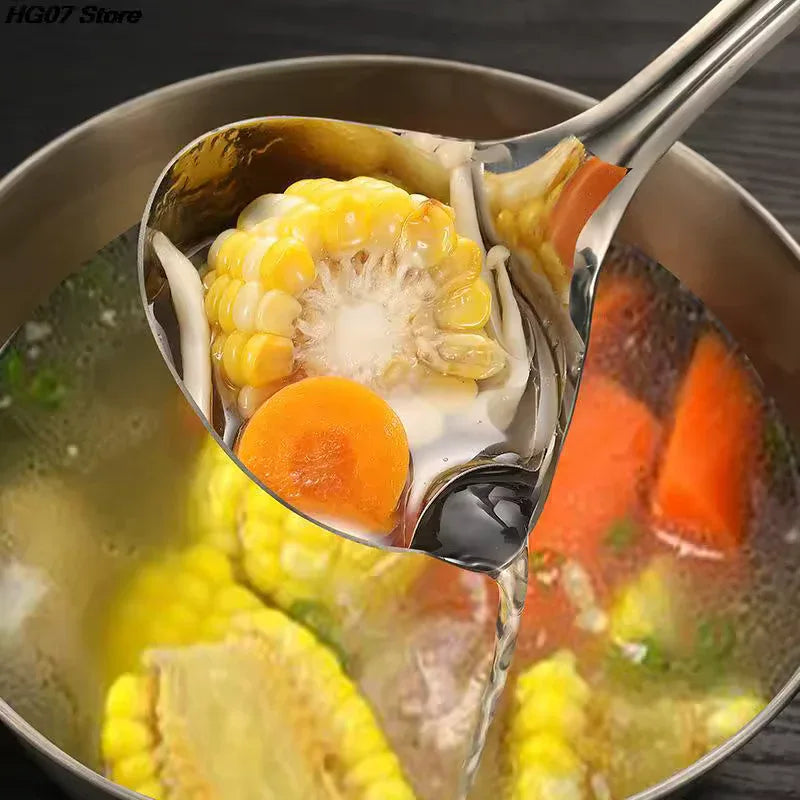 Stainless Steel Oil Separator Spoon - Durable Kitchen Tool