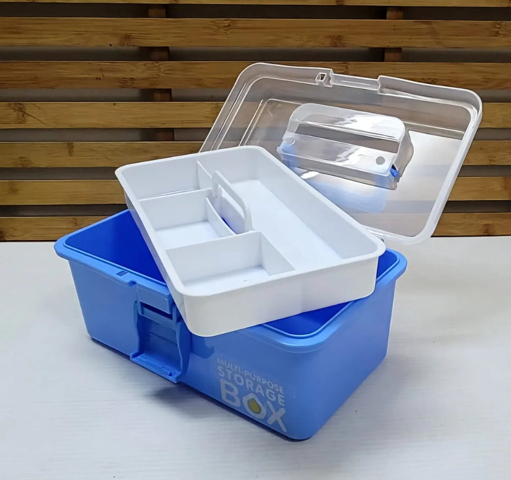 Multi-purpose storage box — Divided, Portable