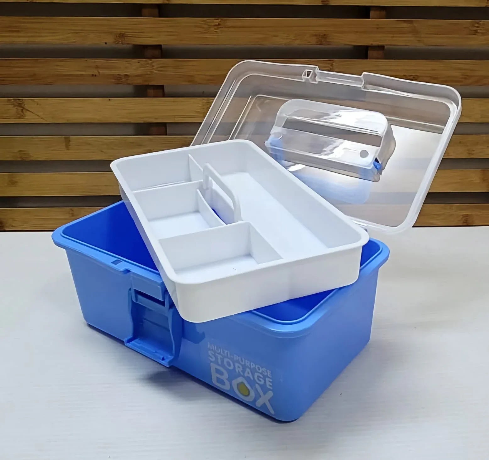 Multi-purpose storage box — Divided, Portable