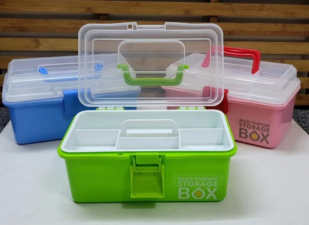 Multi-purpose storage box — Divided, Portable