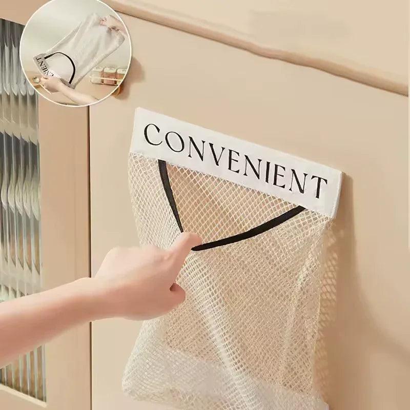 Mesh Cabinet garbage bag dispenser organizer
