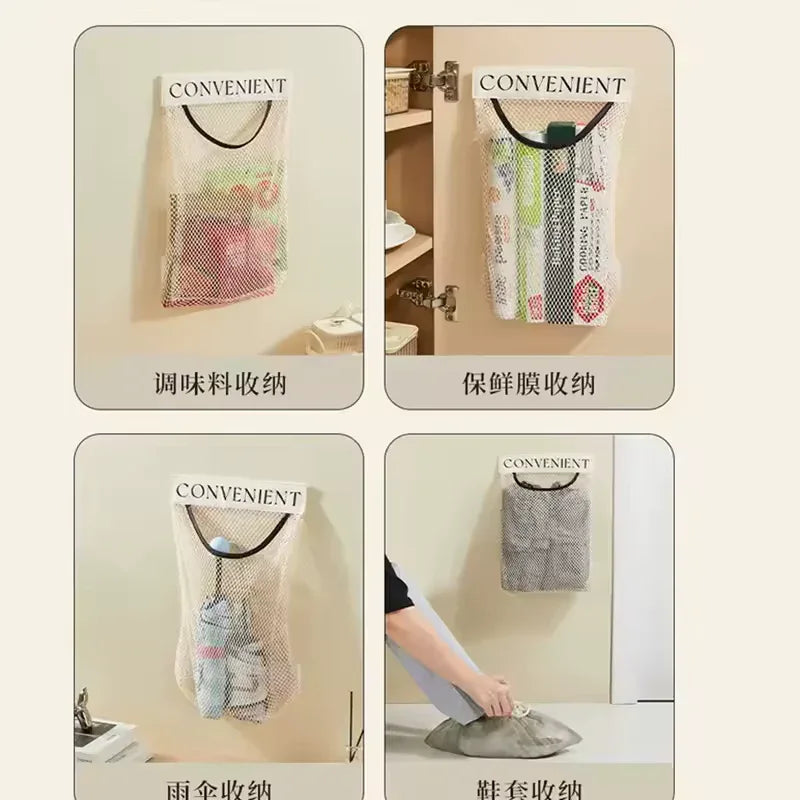 Mesh Cabinet garbage bag dispenser organizer