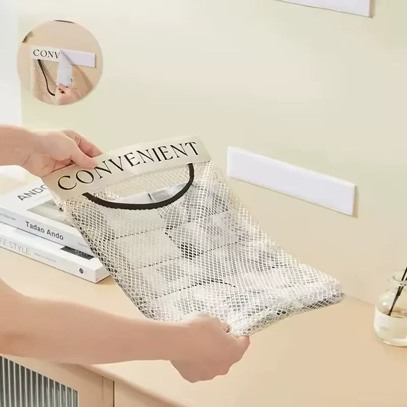 Mesh Cabinet garbage bag dispenser organizer