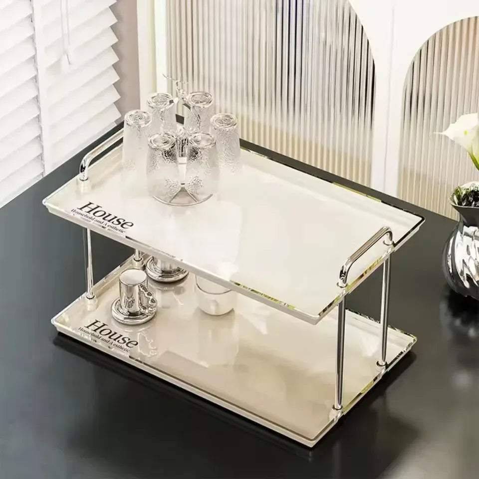 2 Tier Desktop Cup Rack Organizer - Stylish & Durable