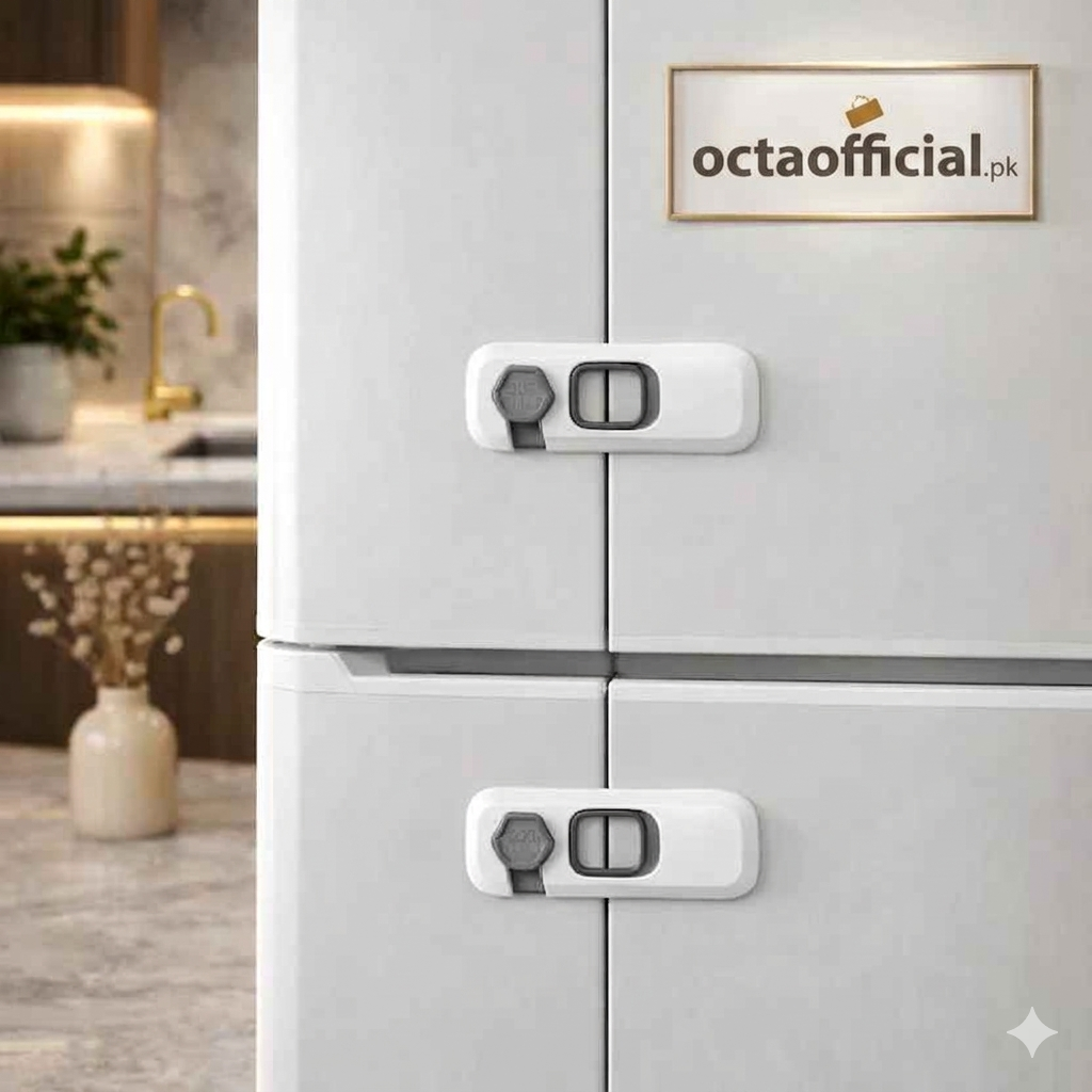 360° Rotatable Child Safety Locks for Fridge & Cabinets