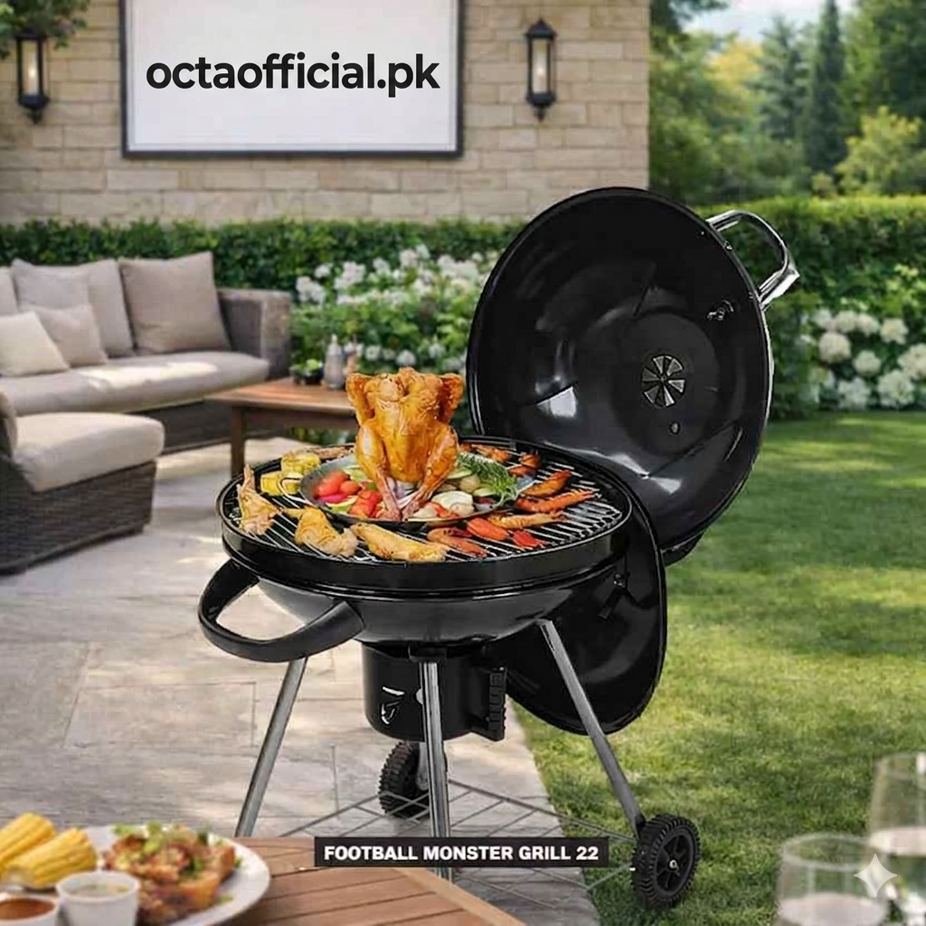 22-Inch Football Monster Kettle BBQ Grill