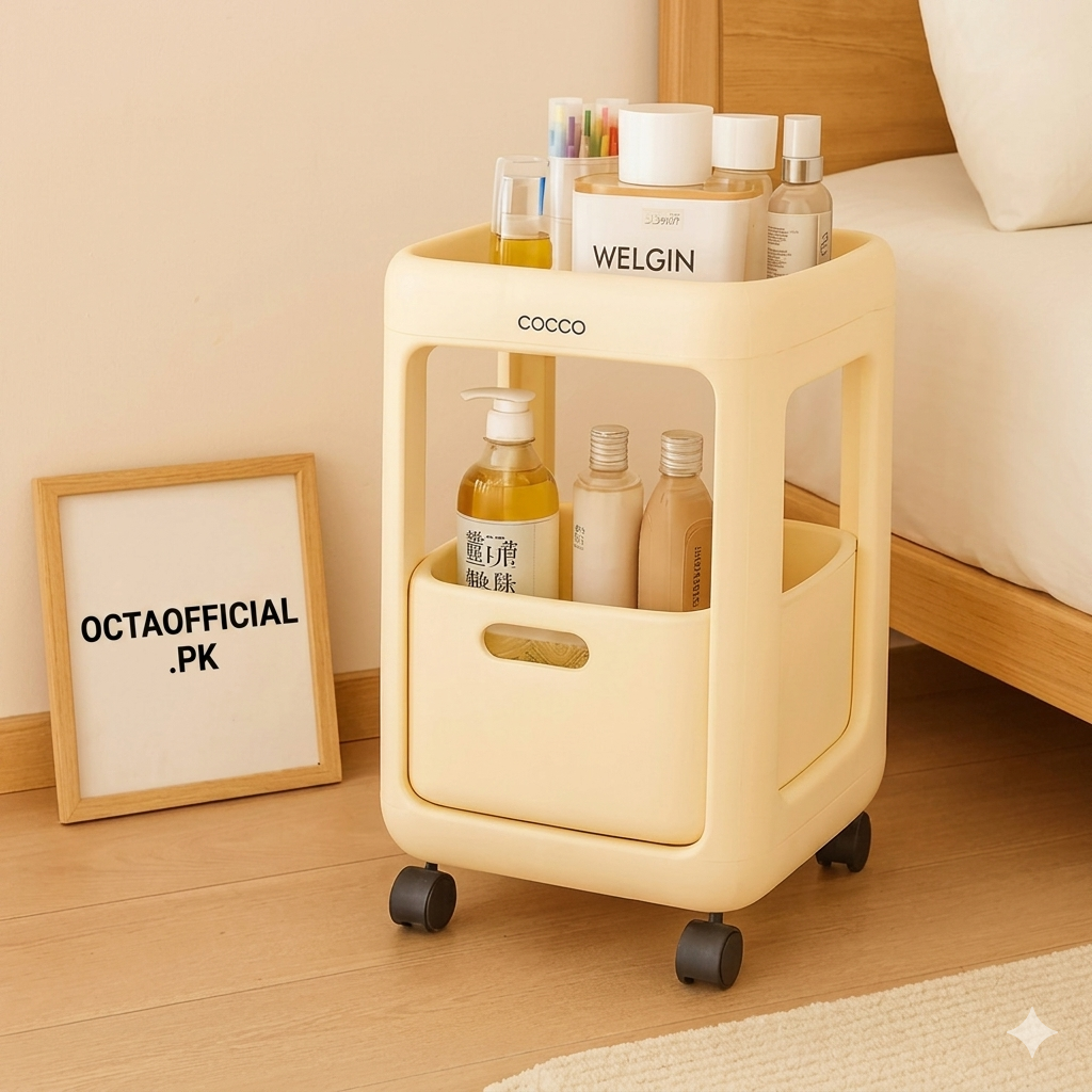 2-Layer Premium Trolley – Multi-Purpose Storage & Serving Cart