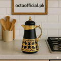 1L Luxury Black & Gold Thermos – Premium Insulated Flask