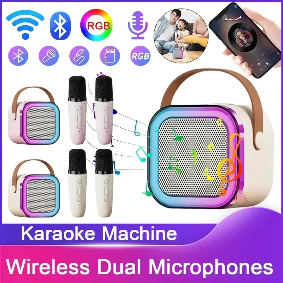 Portable Speaker with Wireless Microphones