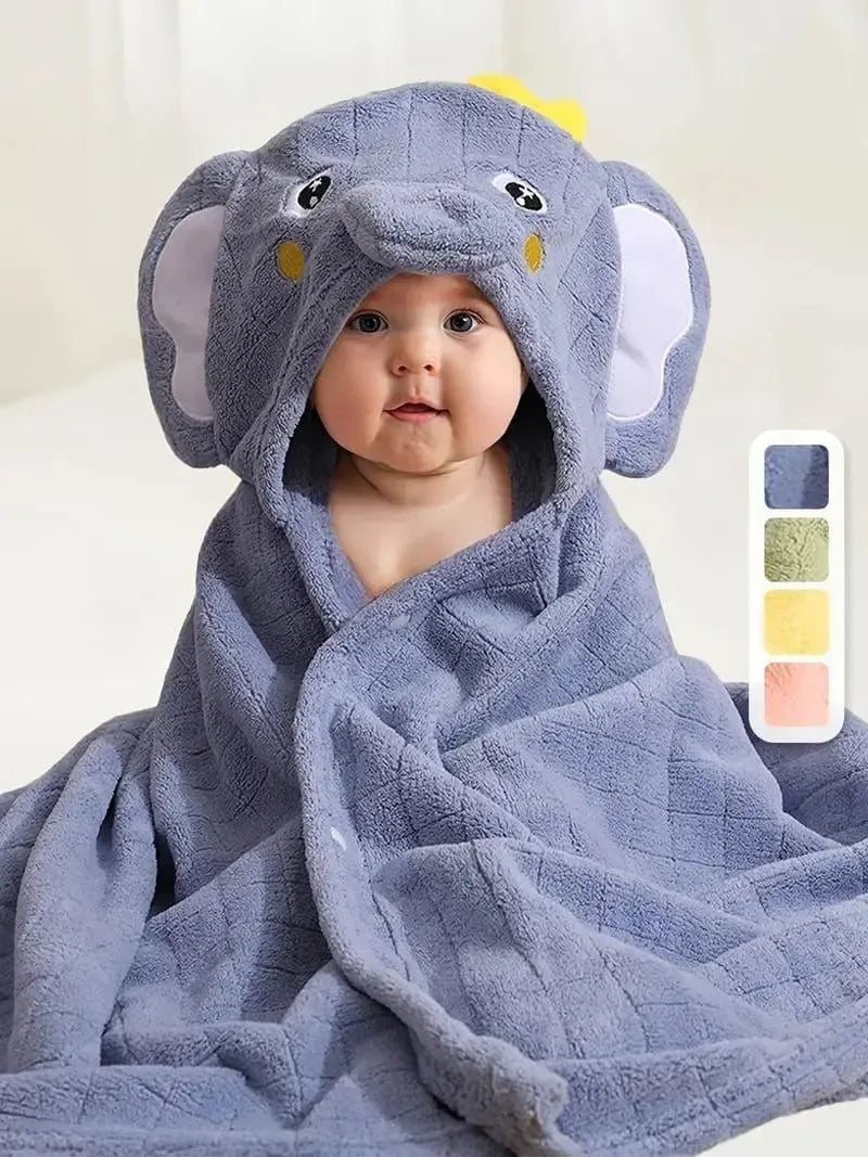 Kids Hooded Bathrobe Animal Design Cozy & Cute