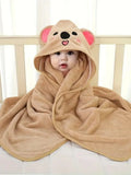 Kids Hooded Bathrobe Animal Design Cozy & Cute
