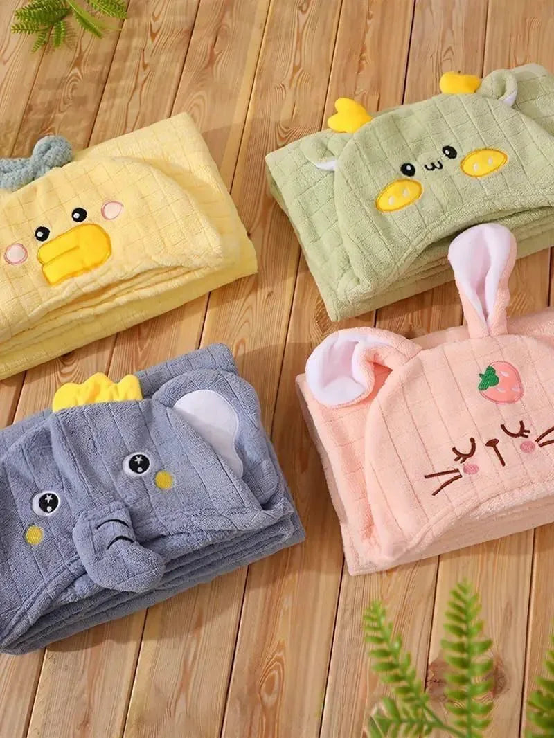 Kids Hooded Bathrobe Animal Design Cozy & Cute