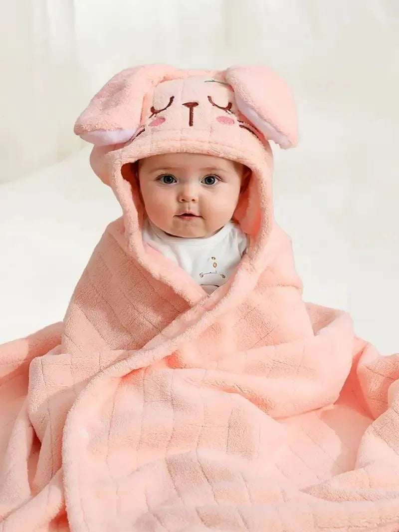 Kids Hooded Bathrobe Animal Design Cozy & Cute