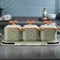 3 Piece Spice Container Set for Kitchen