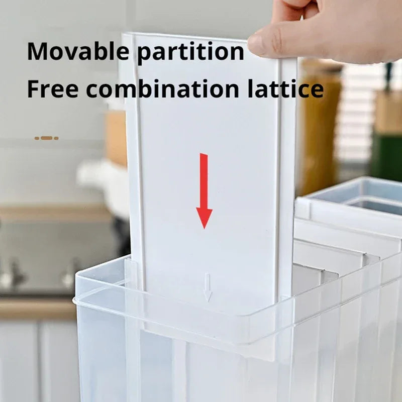 6 in 1 Rice Dispenser with Multi-Compartment Storage
