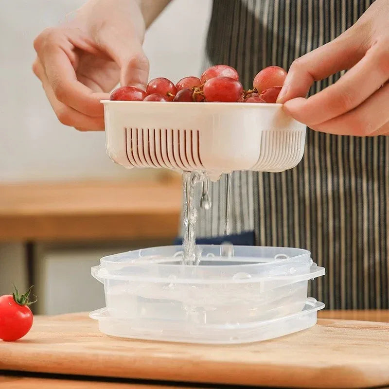 Pack of 2 Kitchen Food Storage Containers Set