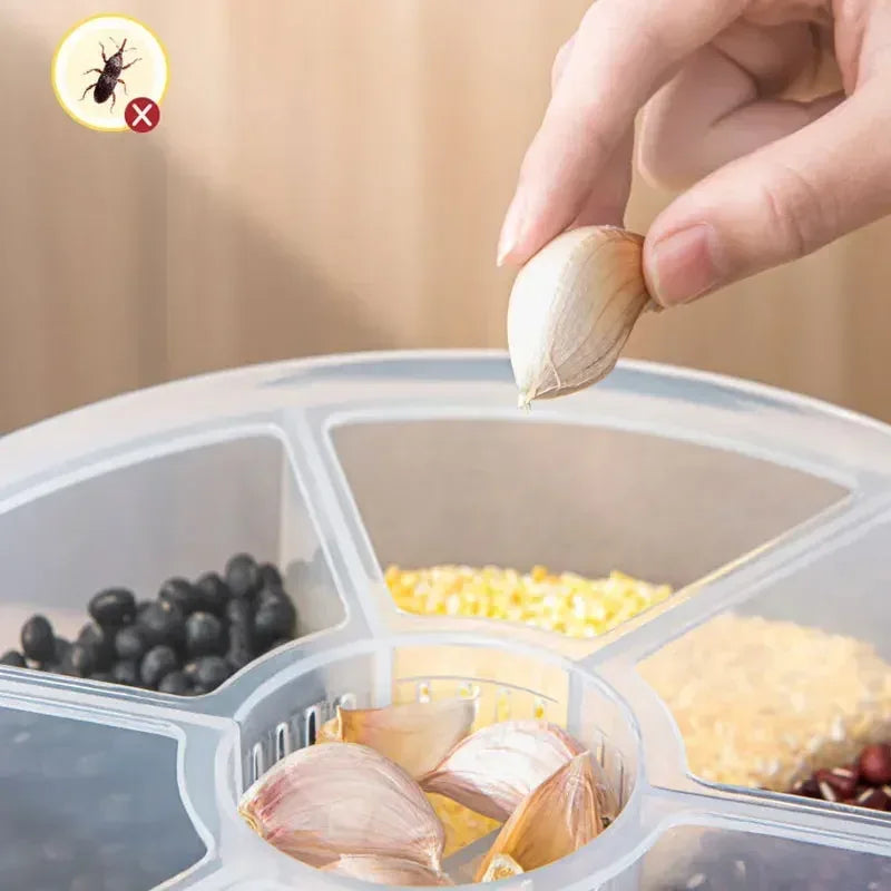 10KG Kitchen Storage Container with Three Compartments