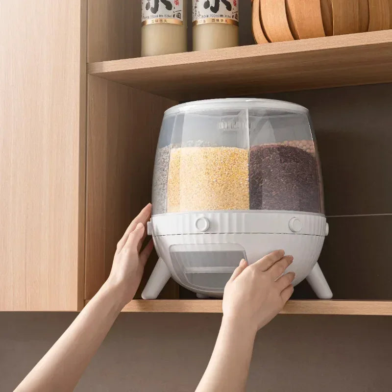 10KG Kitchen Storage Container with Three Compartments