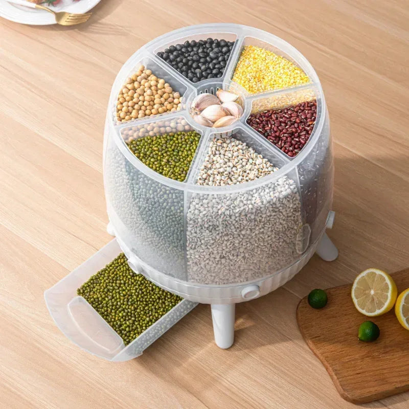 10KG Kitchen Storage Container with Three Compartments