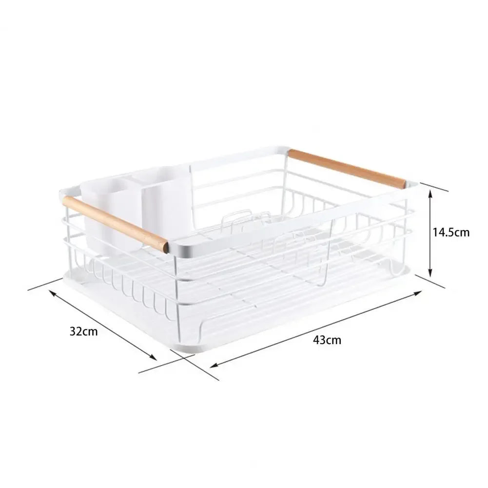 Iron Frame Kitchen Storage Rack with Utensil Holder