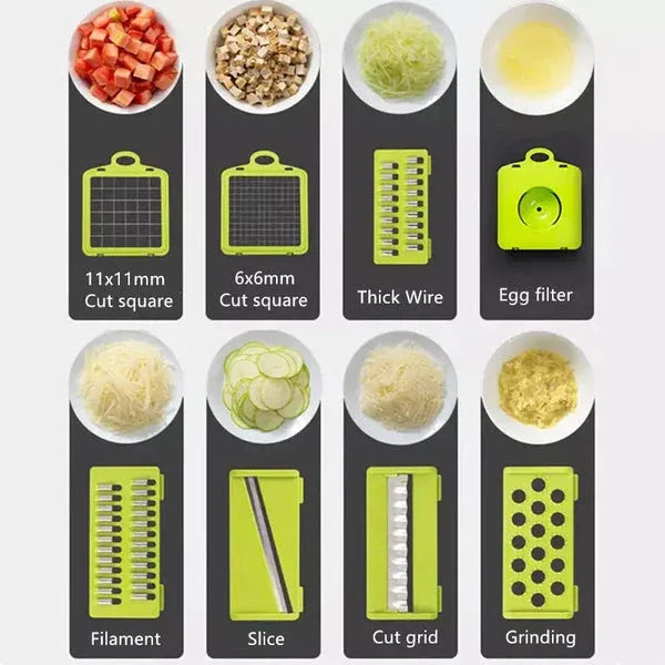 12 in 1 Multifunctional Vegetable Cutter with Storage Box
