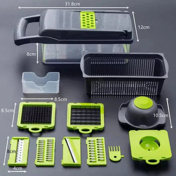 12 in 1 Multifunctional Vegetable Cutter with Storage Box