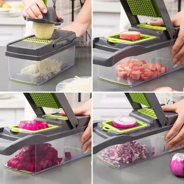 12 in 1 Multifunctional Vegetable Cutter with Storage Box
