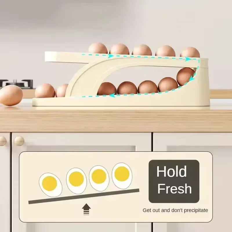 Scrolling Egg Holder Storage box 15-Egg Rack
