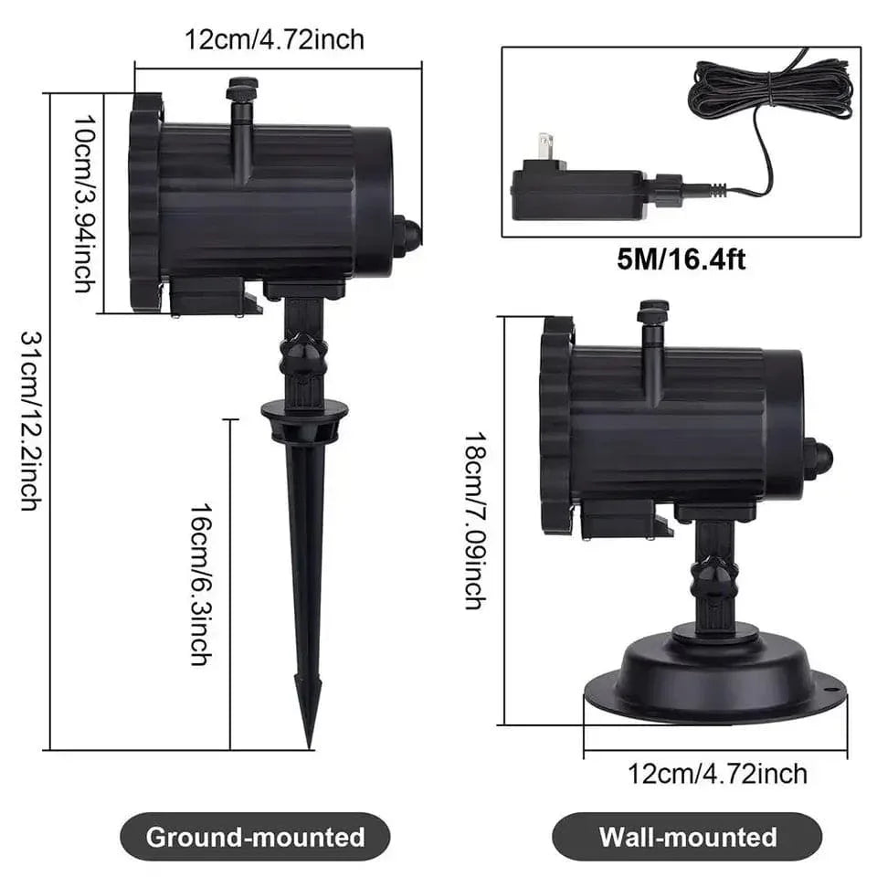 16 Pattern Stage and Lawn Lamp for Outdoor Decor