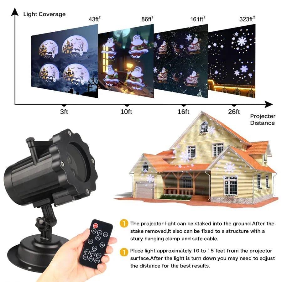 16 Pattern Stage and Lawn Lamp for Outdoor Decor