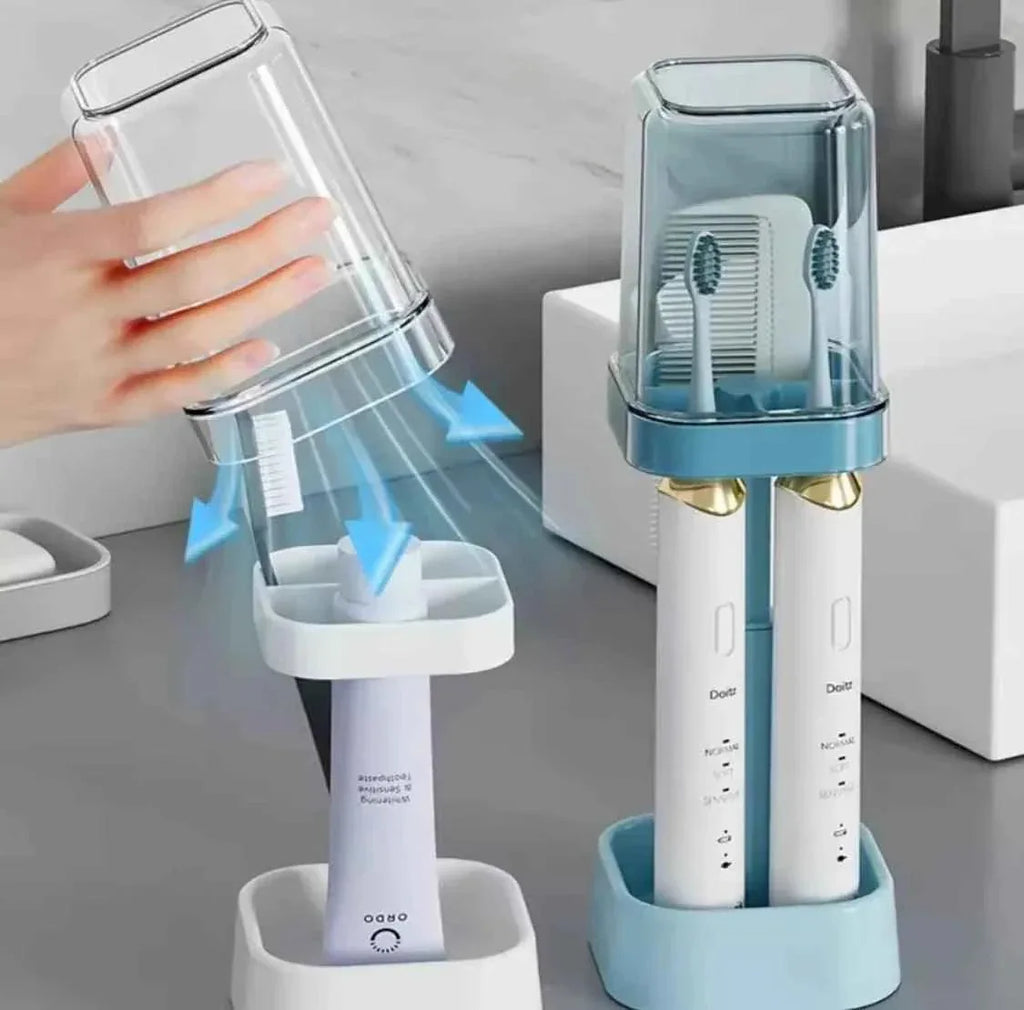 Lamp Shaped Toothbrush Holder Storage Case for Bathroom Organization