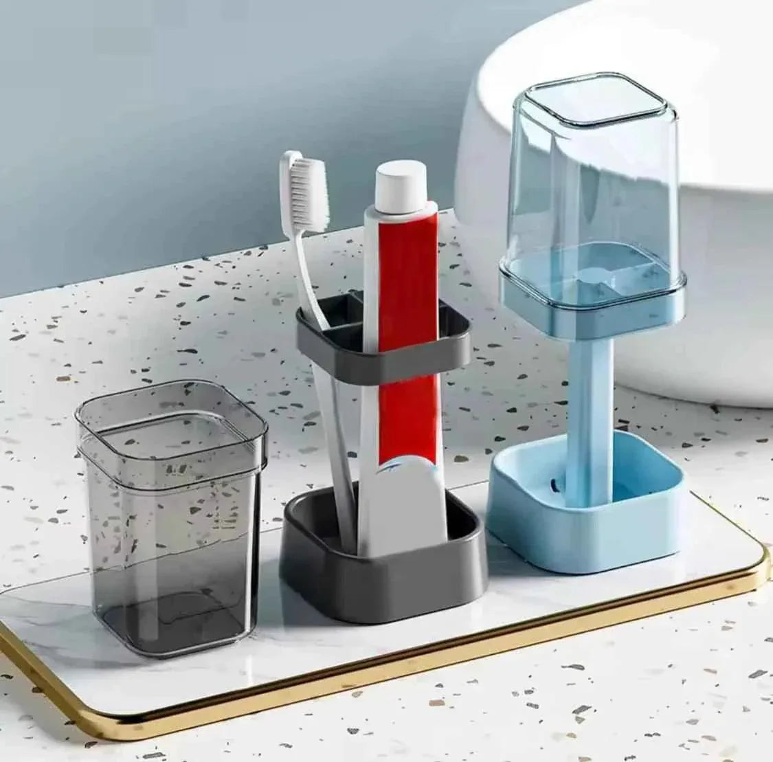 Lamp Shaped Toothbrush Holder Storage Case for Bathroom Organization
