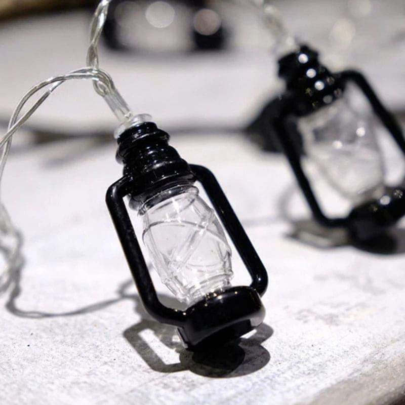 Set Of 10 Lantern String Lights Set with Vintage Charm