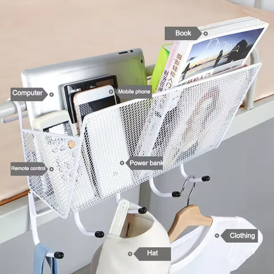 Large Capacity Metal Basket for Bed Storage