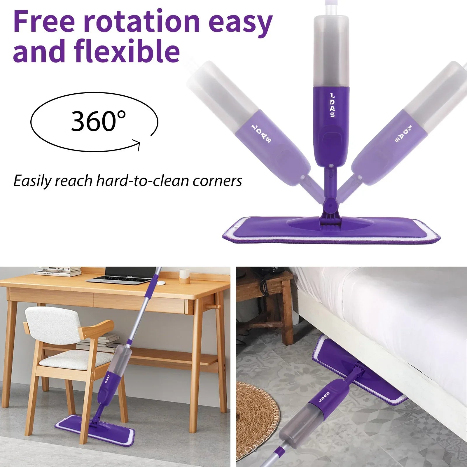 Spray Mop for Tiles and Wood Floors - Dual Use