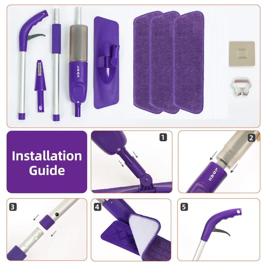 Spray Mop for Tiles and Wood Floors - Dual Use