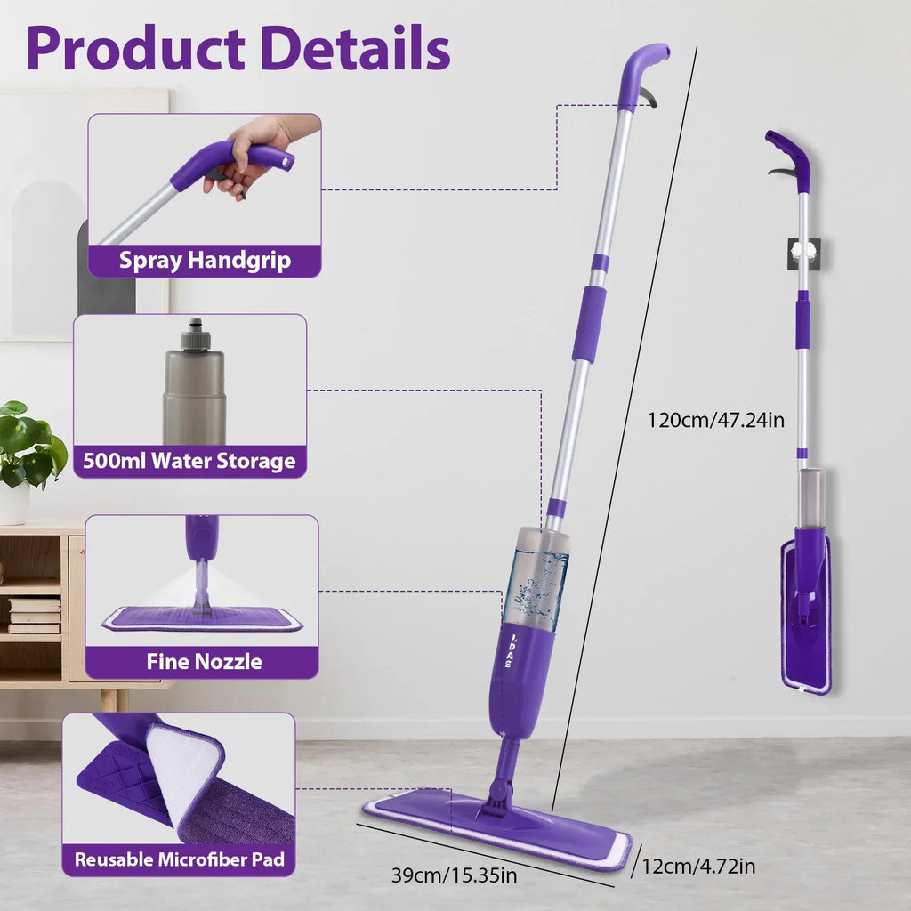 Spray Mop for Tiles and Wood Floors - Dual Use