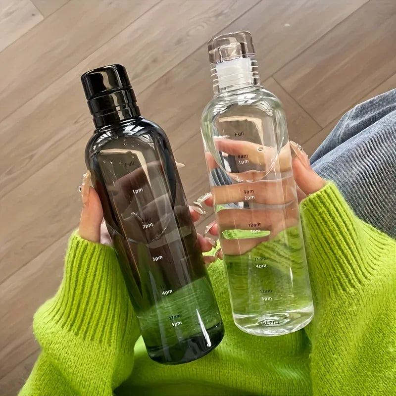 Leakproof Sport Water Bottle with Time Marker