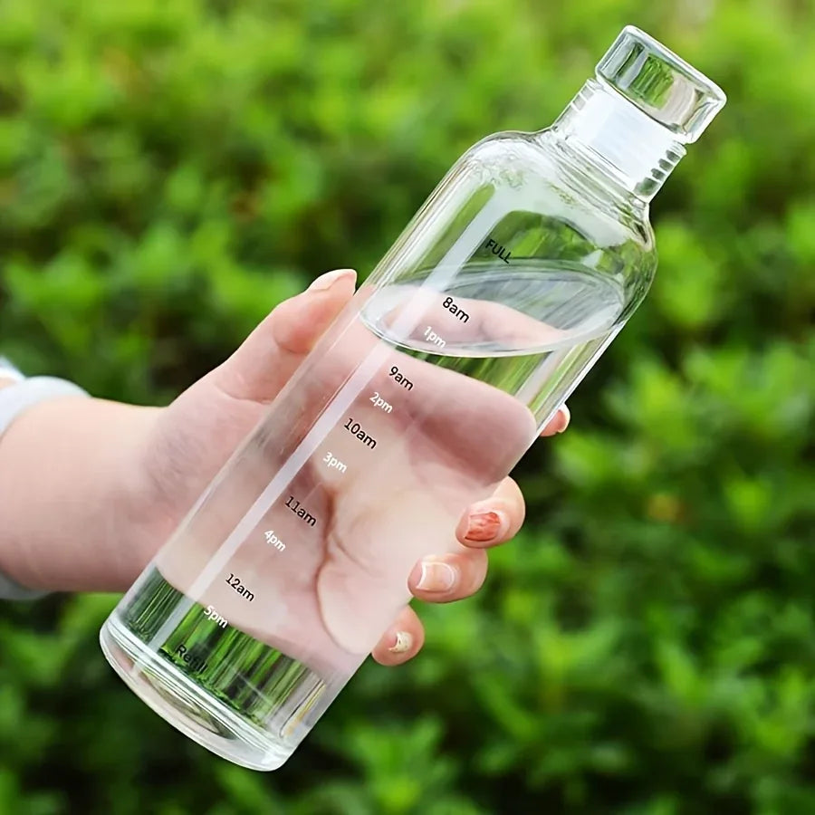 Leakproof Sport Water Bottle with Time Marker